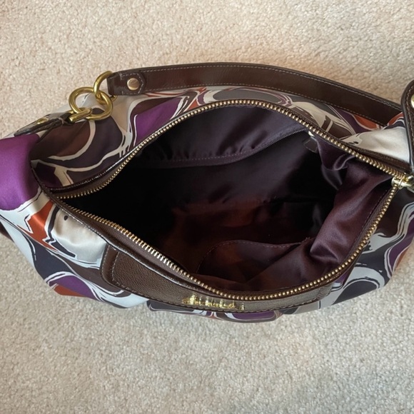 Coach Purple and Orange Patterned Shoulder Bag - Picture 3 of 7